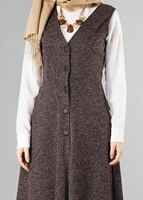 Tesettür giyim KAHVE 6028 YELEK