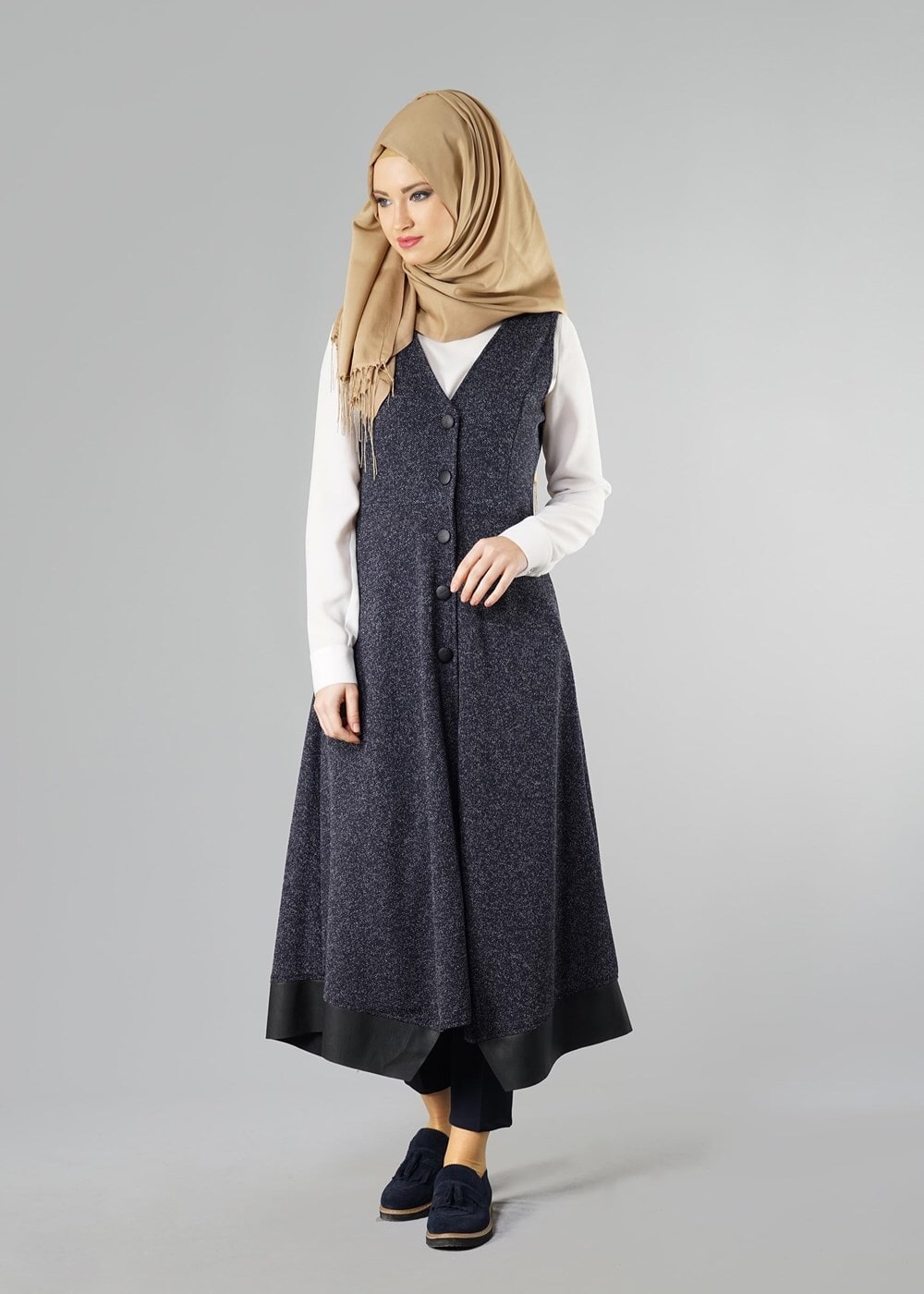 Tesettür giyim LACİVERT 6028 YELEK