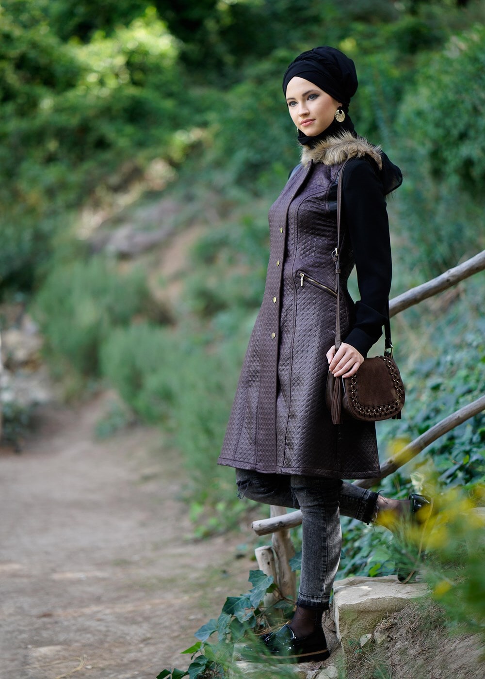 Tesettür giyim KAHVE 921 YELEK 