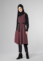 Tesettür giyim BORDO 1048 YELEK