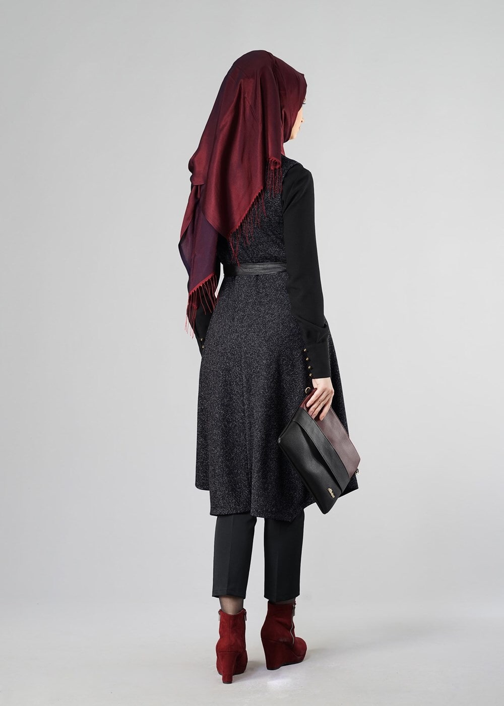 Tesettür giyim KAHVE 1048 YELEK