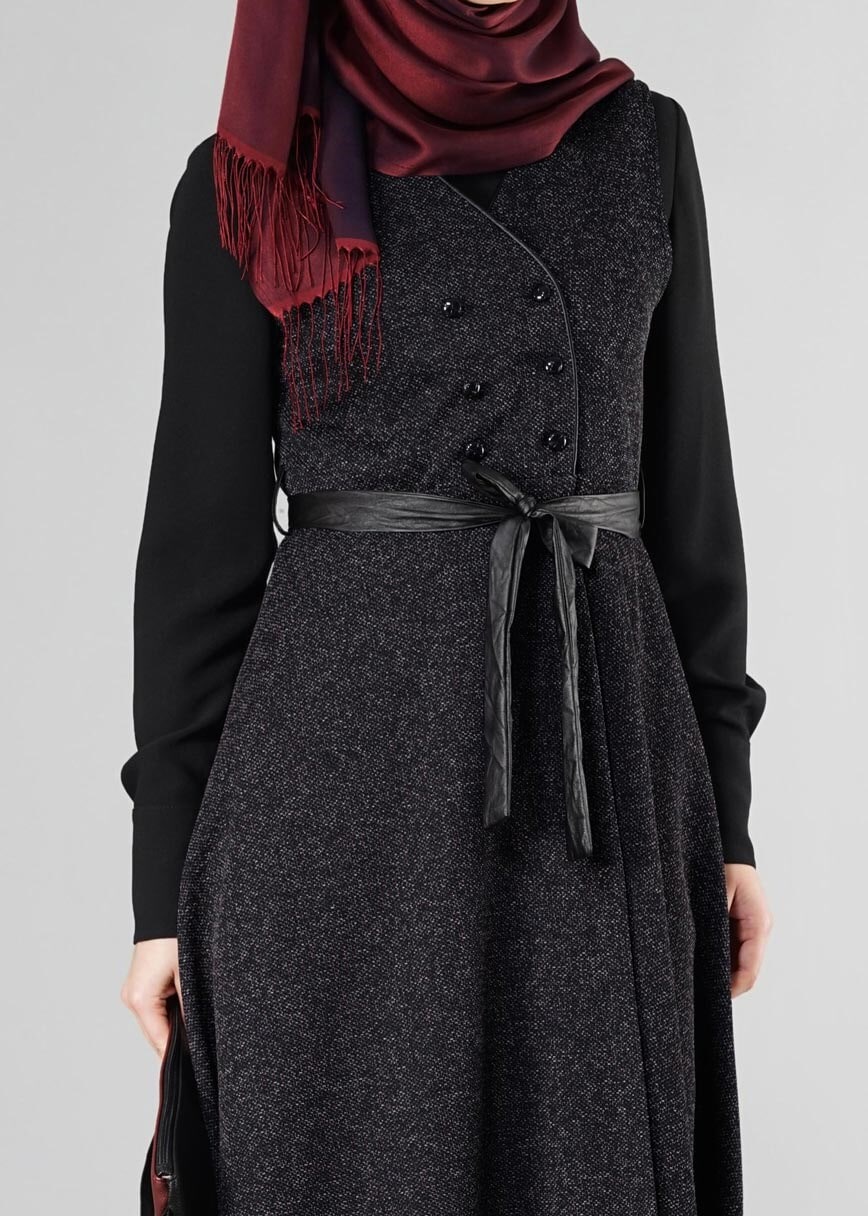 Tesettür giyim KAHVE 1048 YELEK