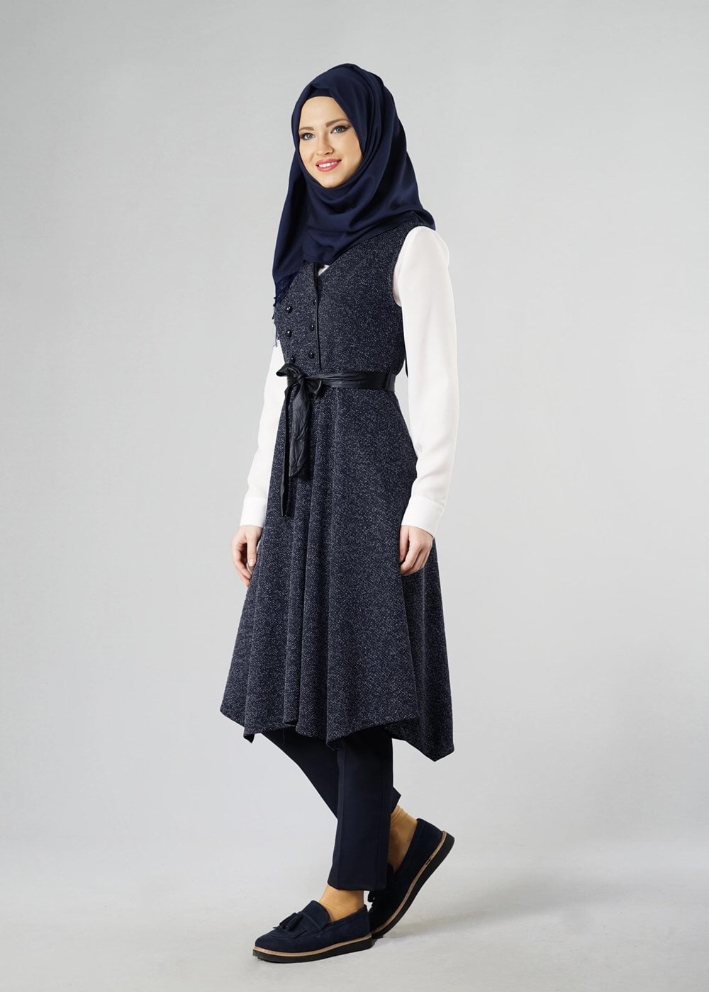 Tesettür giyim LACİVERT 1048 YELEK
