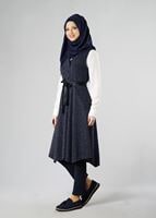 Tesettür giyim LACİVERT 1048 YELEK