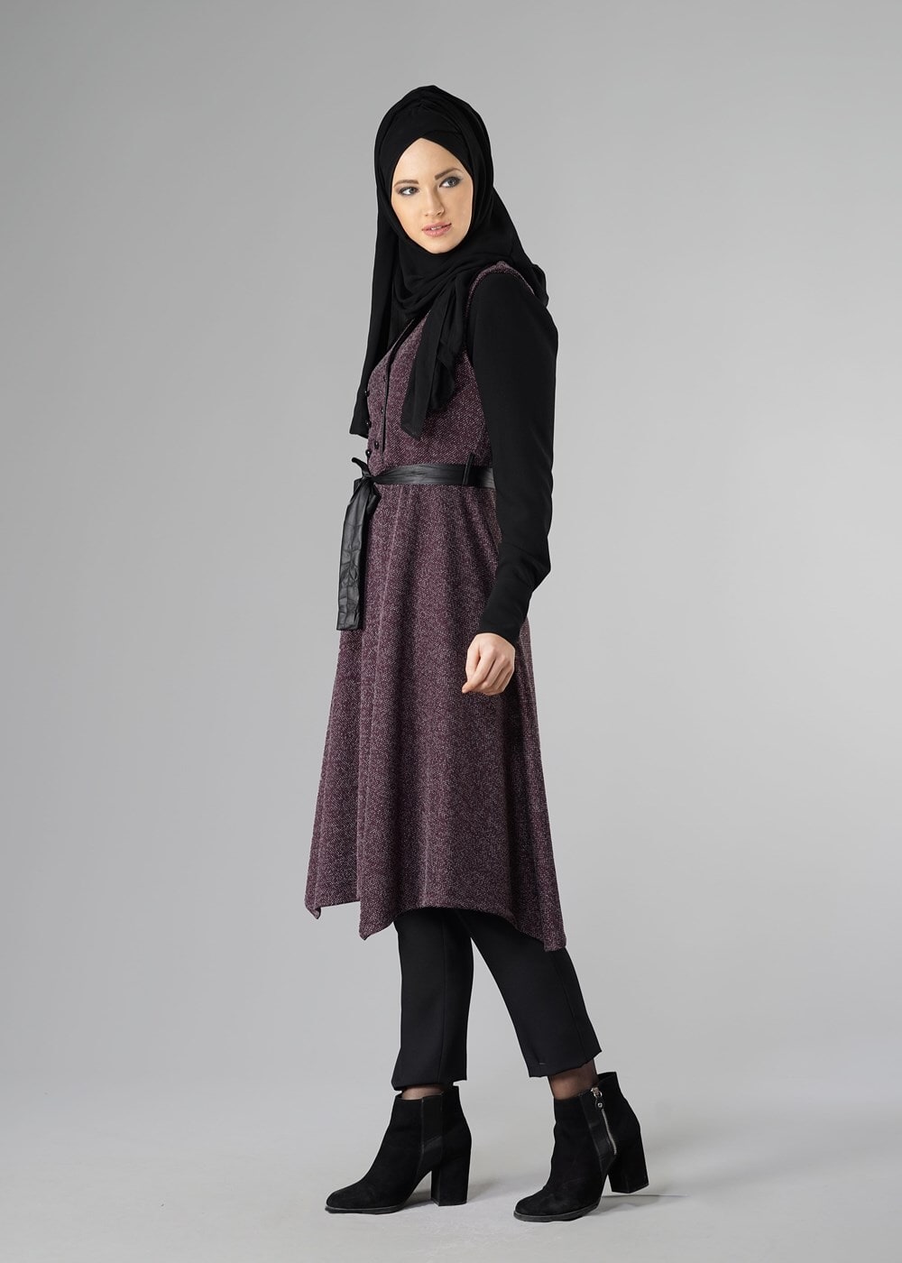 Tesettür giyim MÜRDÜM 1048 YELEK