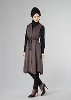Tesettür giyim VİZON 1048 YELEK