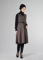 Tesettür giyim VİZON 1048 YELEK