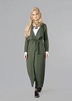 Hijab clothing KHAKI BELTED VEST 3375