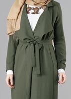 Hijab clothing KHAKI BELTED VEST 3375