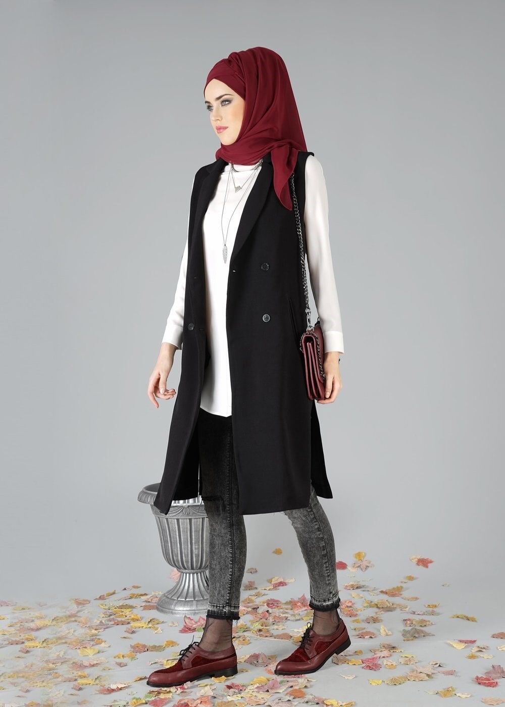 Tesettür giyim SİYAH 4938 YELEK