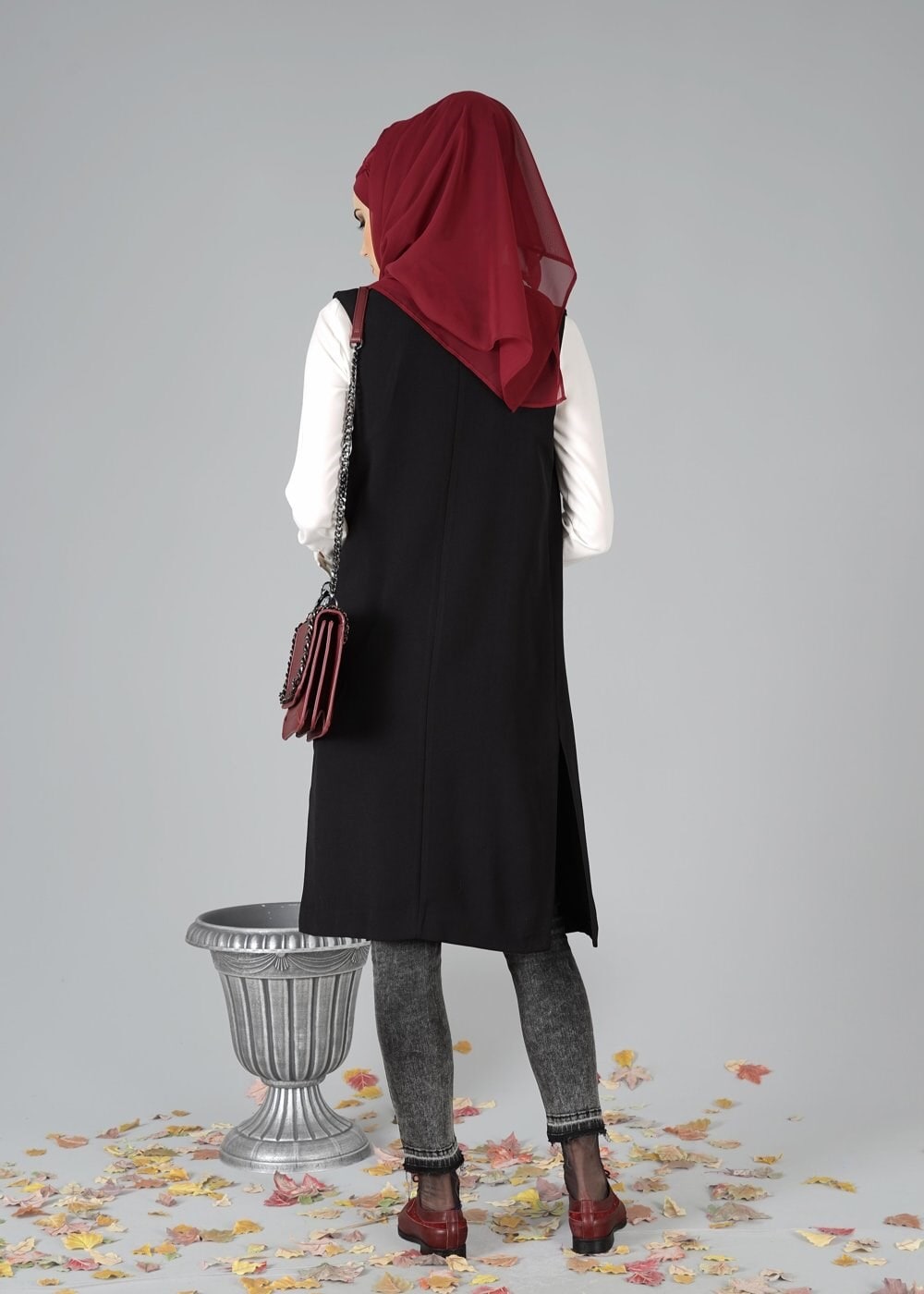 Tesettür giyim SİYAH 4938 YELEK