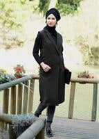 Tesettür giyim HAKİ 4938 YELEK