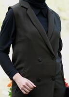 Tesettür giyim HAKİ 4938 YELEK