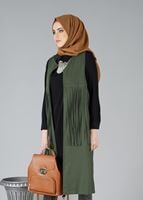 Tesettür giyim HAKİ 5938 YELEK