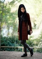 Vêtements hijab TABA GILET MAILLE À CARREAUX 9257 