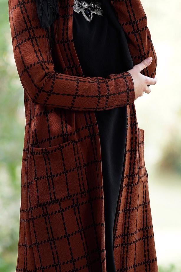 Vêtements hijab  CHECK KNIT CARDIGAN 9257  - TRENDTESETTÜR