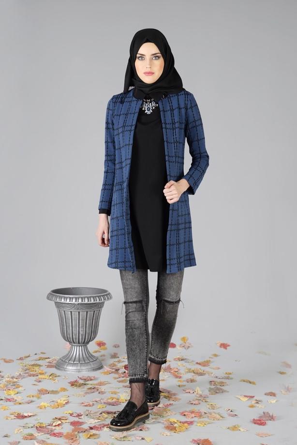 Vêtements hijab  CHECK KNIT CARDIGAN 9257  - TRENDTESETTÜR