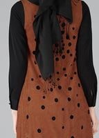 Vêtements hijab BRUN GILET EN DAIM À EMBELI 9528 