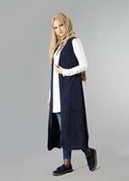Vêtements hijab BLEU MARINE GILET EN DAIM À EMBELI 9528 