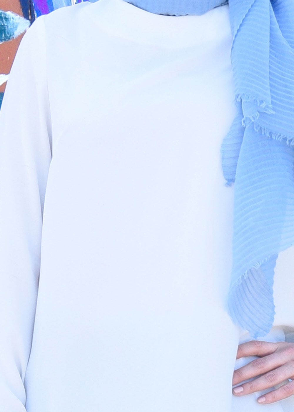 Tesettür giyim KREM T 4920 6277 Tesettür Tunik-Alv Fashion