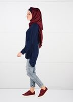 Tesettür giyim LACİVERT T 4920 6277 Tesettür Tunik-Alv Fashion