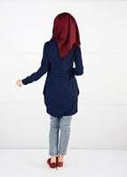 Tesettür giyim LACİVERT T 4920 6277 Tesettür Tunik-Alv Fashion