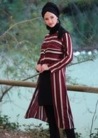 Tesettür giyim BORDO 1287 TUNİK