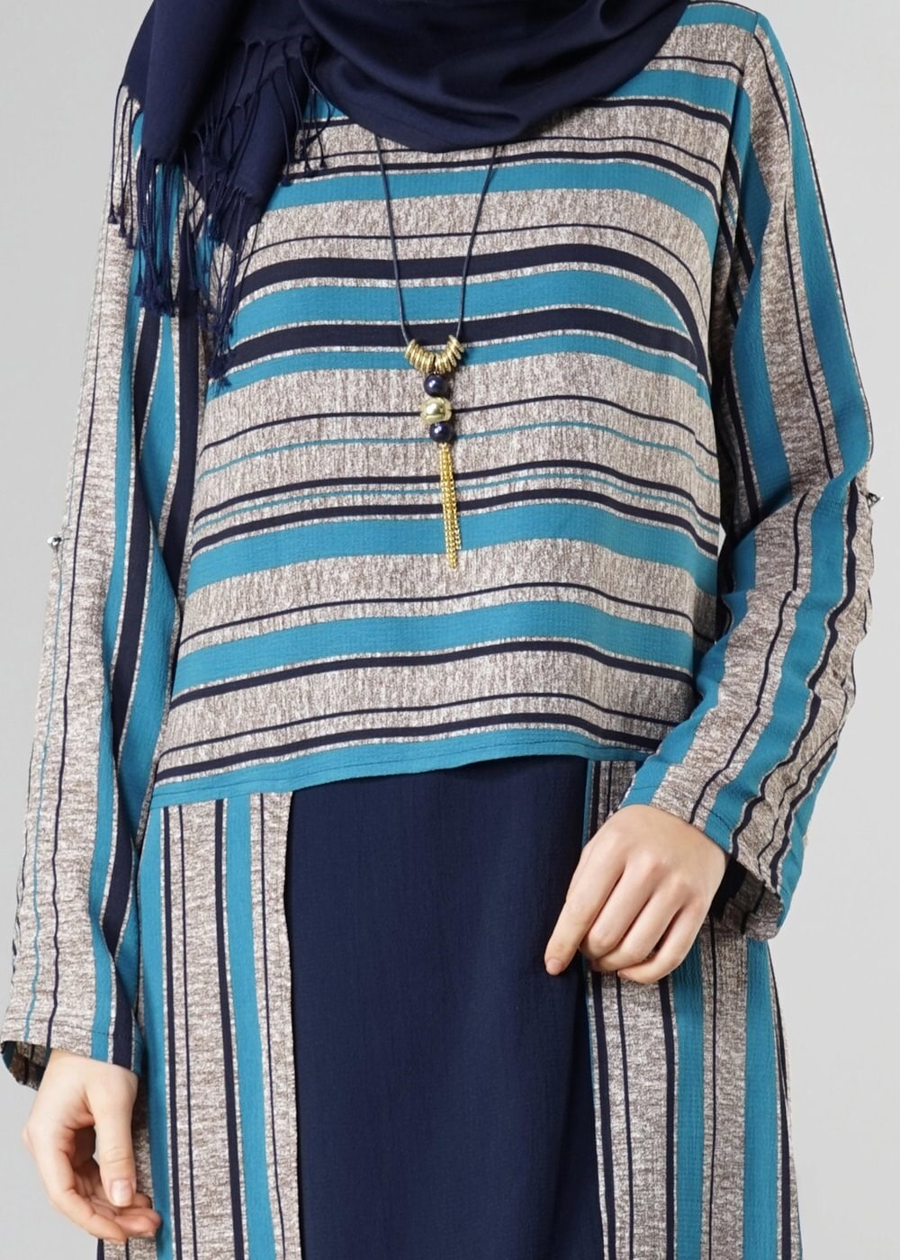 Tesettür giyim MAVİ 1287 TUNİK