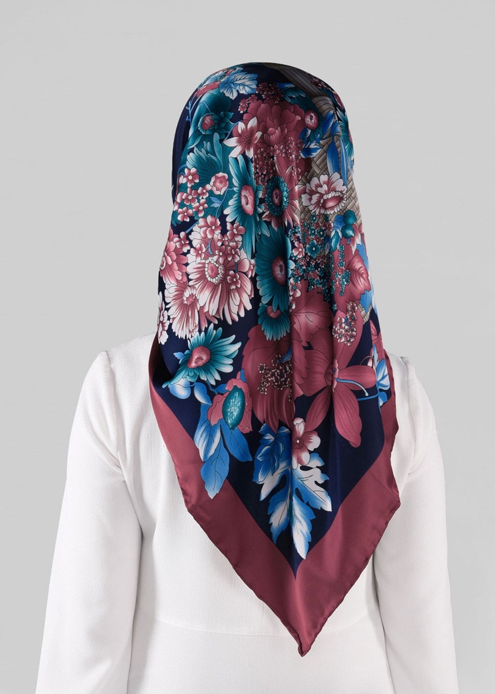 Tesettür giyim LACİVERT T 72005-1 AKEL EŞARP-ALVİNA