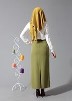 Tesettür giyim YEŞİL 6770 ETEK