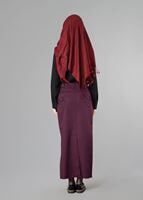 Tesettür giyim BORDO 6818 ETEK