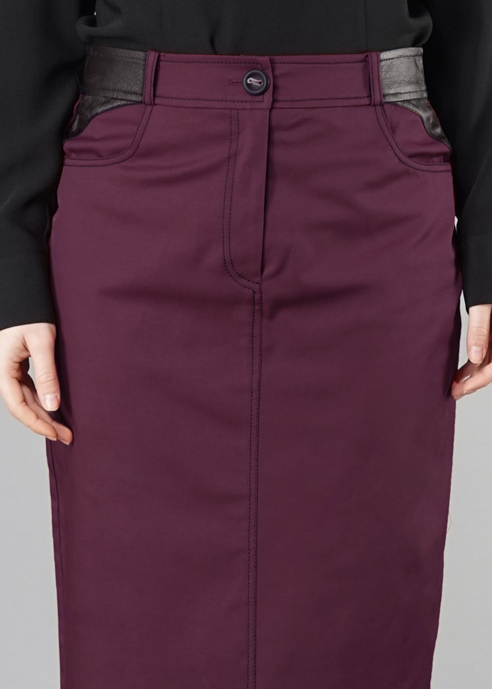 Tesettür giyim BORDO 6818 ETEK