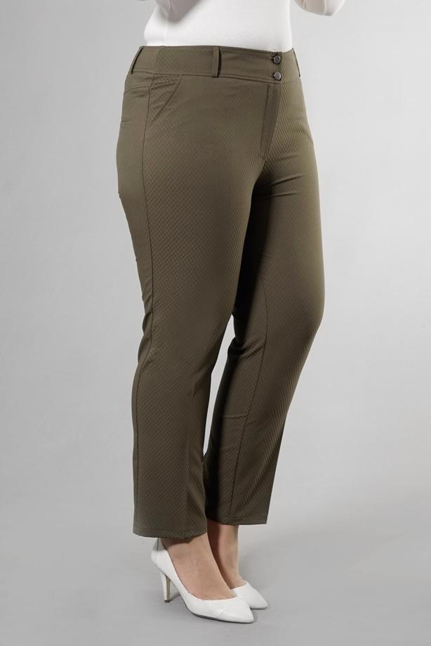 Vêtements hijab KAKI PANTALON EN COUTIL 7908  - TRENDTESETTÜR