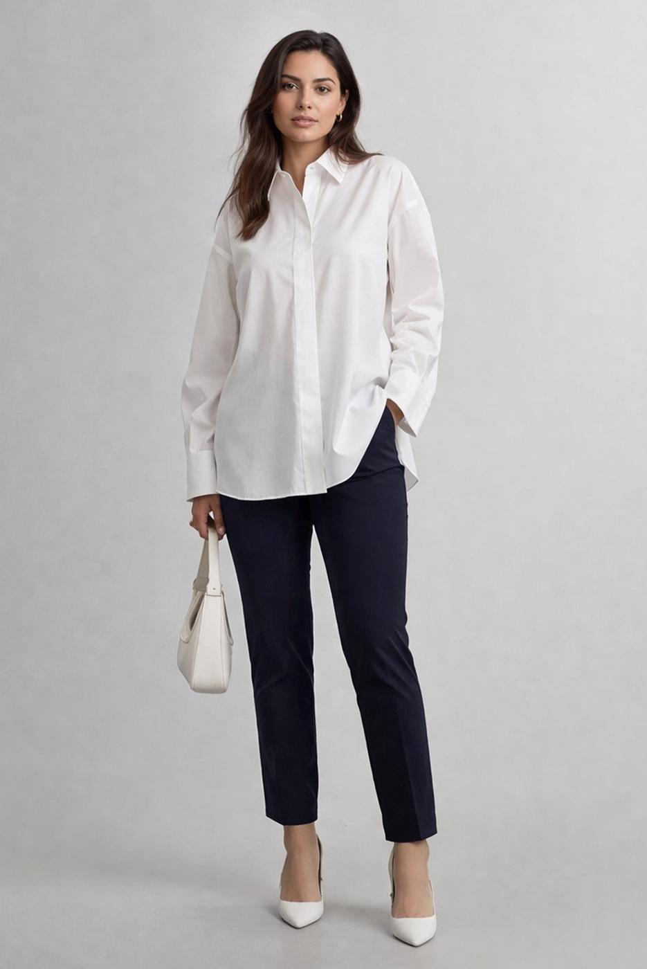 Tesettür giyim LACİVERT DÜZ KESİM PANTOLON 7908