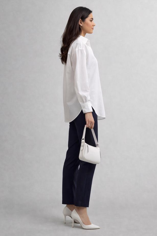 Tesettür giyim LACİVERT DÜZ KESİM PANTOLON 7908 - TRENDTESETTÜR