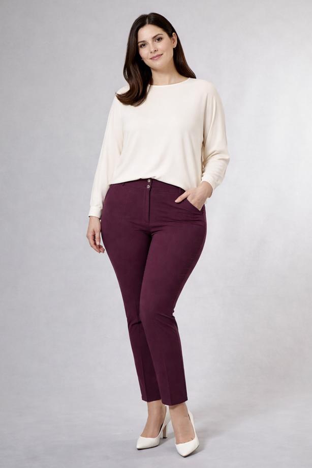 Tesettür giyim MÜRDÜM DÜZ KESİM PANTOLON 7908 - TRENDTESETTÜR