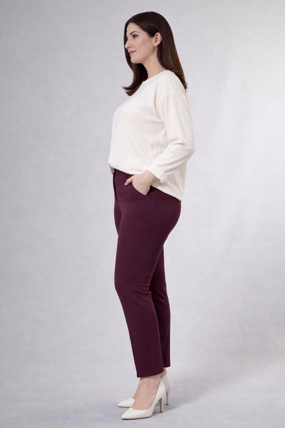 Tesettür giyim MÜRDÜM DÜZ KESİM PANTOLON 7908