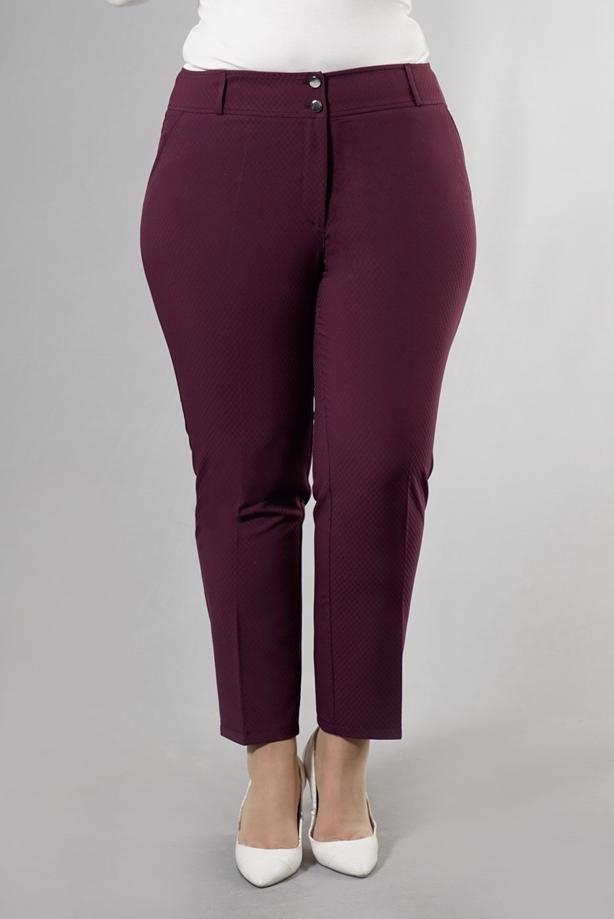 Vêtements hijab PRUNE PANTALON EN COUTIL 7908  - TRENDTESETTÜR