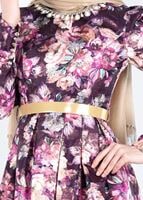 Tesettür giyim MÜRDÜM T 5231-1 Jakar Tesettür 1350 Abiye-Alv Fashion