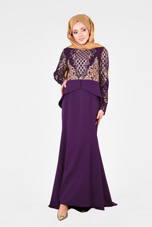 Vêtements hijab  T 00625 Pul Payet Balık Abiye Elbise-Fy Collection - TRENDTESETTÜR