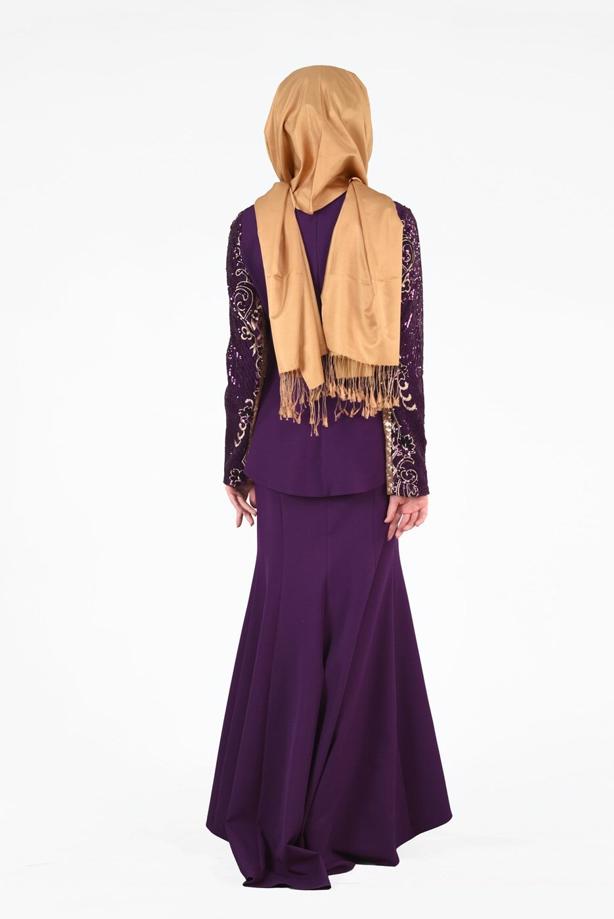 Vêtements hijab  T 00625 Pul Payet Balık Abiye Elbise-Fy Collection - TRENDTESETTÜR