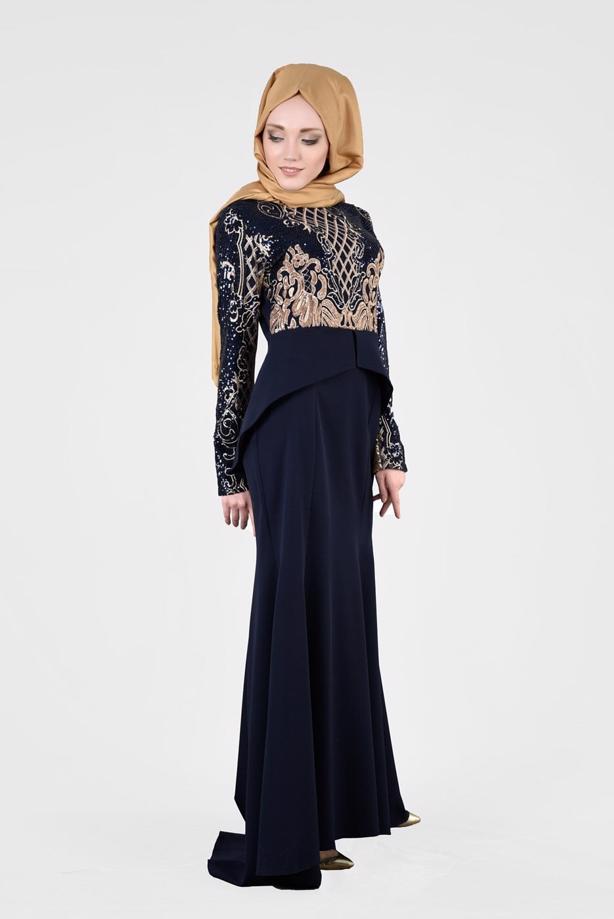 Vêtements hijab  T 00625 Pul Payet Balık Abiye Elbise-Fy Collection - TRENDTESETTÜR