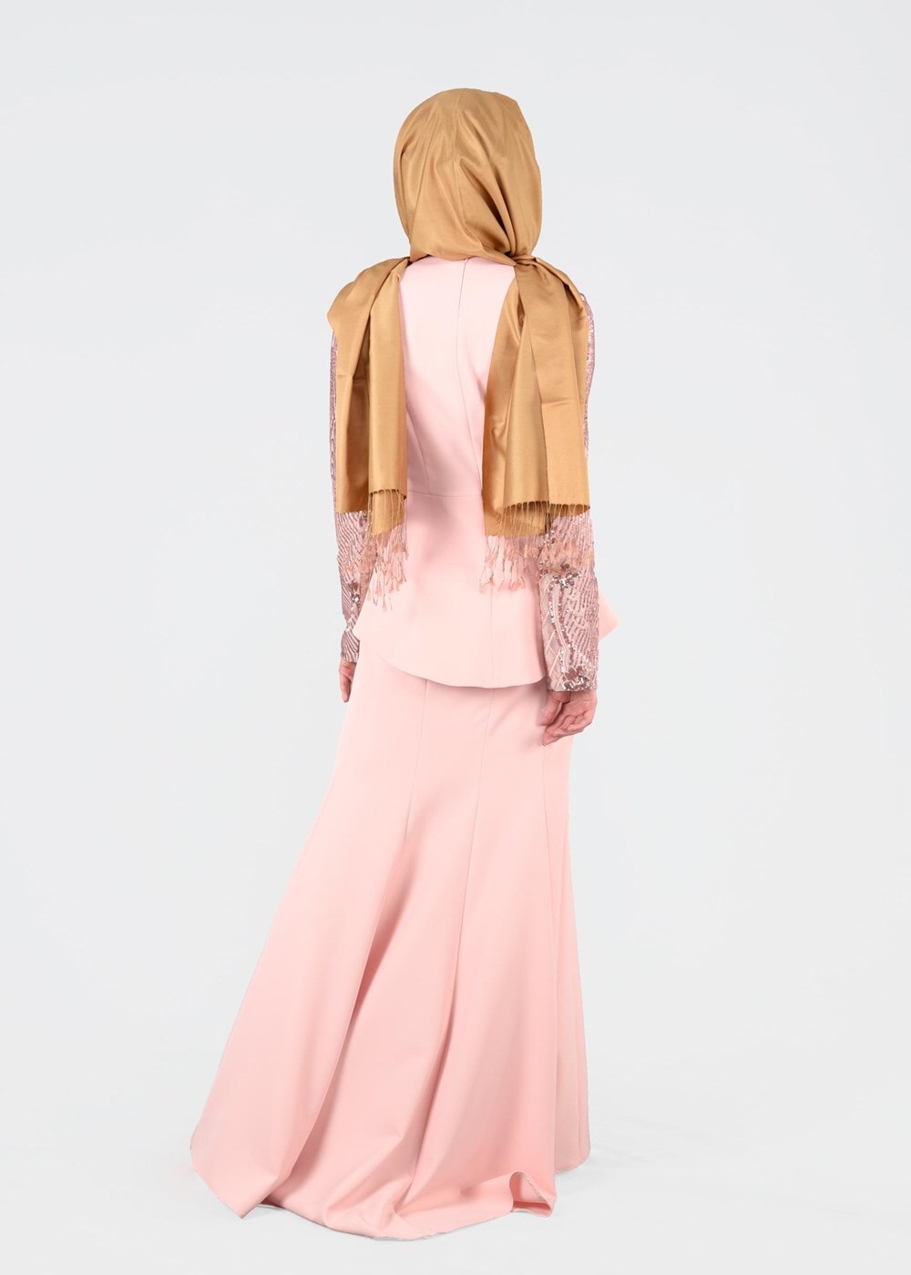 Vêtements hijab OR T 00625 Pul Payet Balık Abiye Elbise-Fy Collection