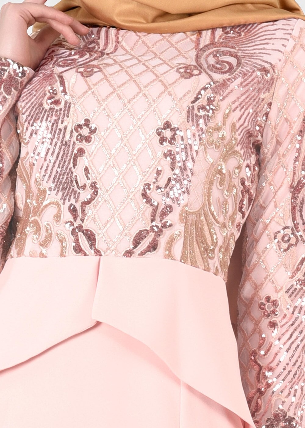 Vêtements hijab OR T 00625 Pul Payet Balık Abiye Elbise-Fy Collection