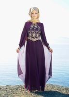 Tesettür giyim MOR T 16525 Fy Collection-Pelerin Detaylı Abiye Elbise