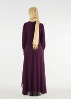 Tesettür giyim MÜRDÜM T 16525 Fy Collection-Pelerin Detaylı Abiye Elbise