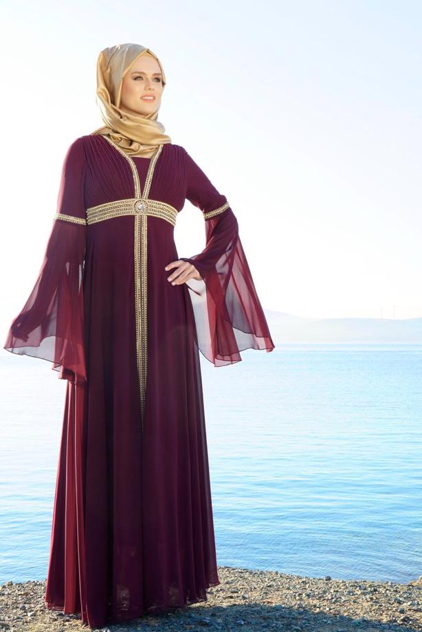 Vêtements hijab  T 59041 Moda Perfect-Hürrem Abiye Elbise - TRENDTESETTÜR
