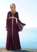 Tesettür giyim MÜRDÜM T 59041 Moda Perfect-Hürrem Abiye Elbise