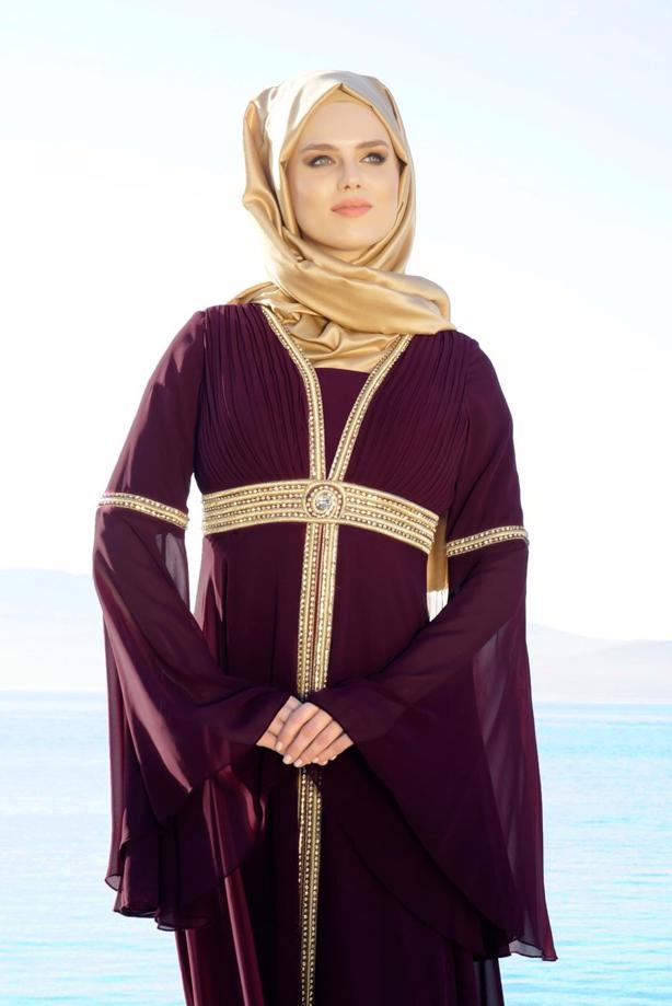 Vêtements hijab  T 59041 Moda Perfect-Hürrem Abiye Elbise - TRENDTESETTÜR