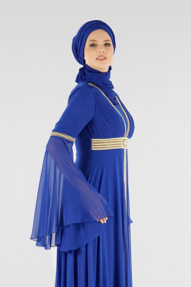 Vêtements hijab  T 59041 Moda Perfect-Hürrem Abiye Elbise - TRENDTESETTÜR